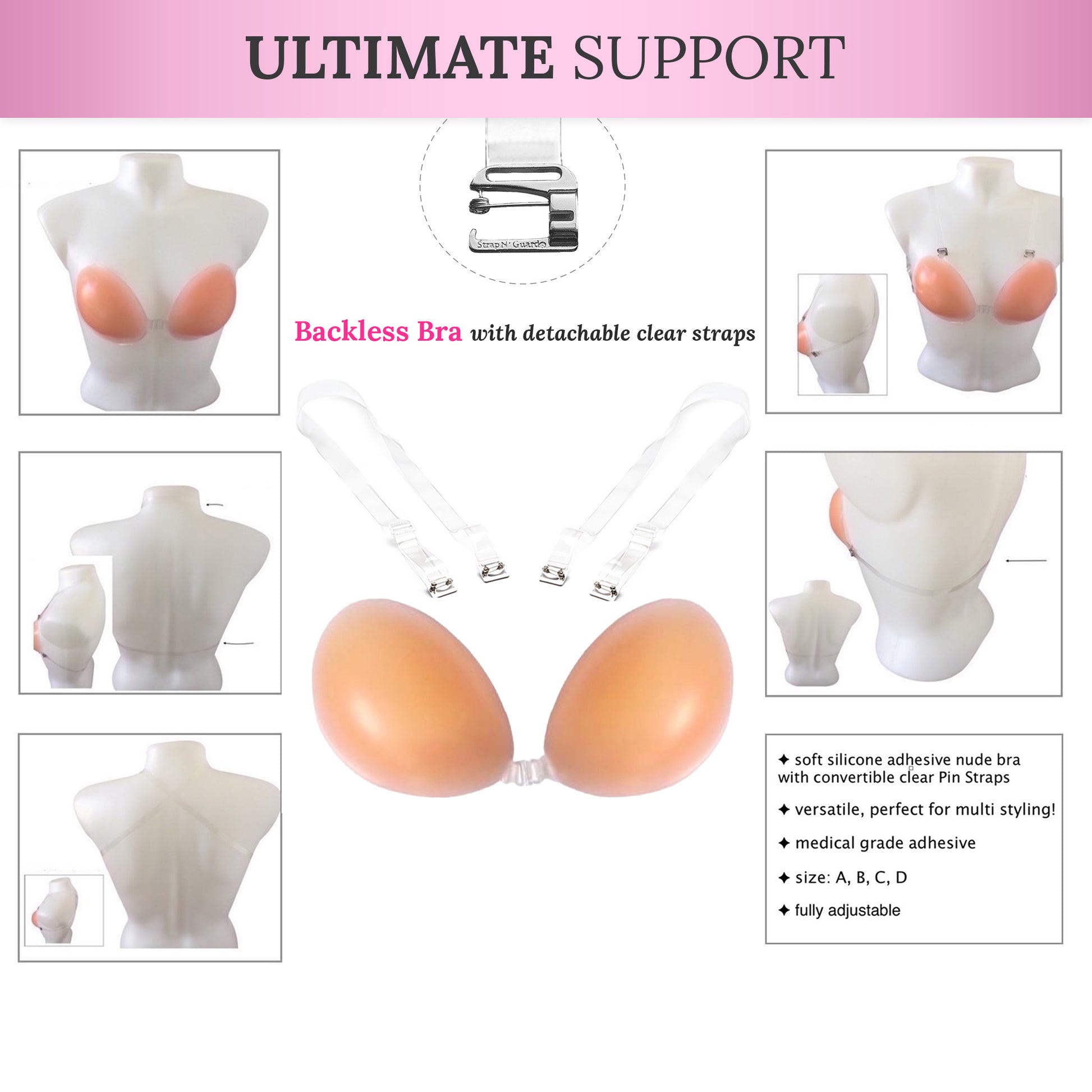 Backless Adhesive Silicone Bra