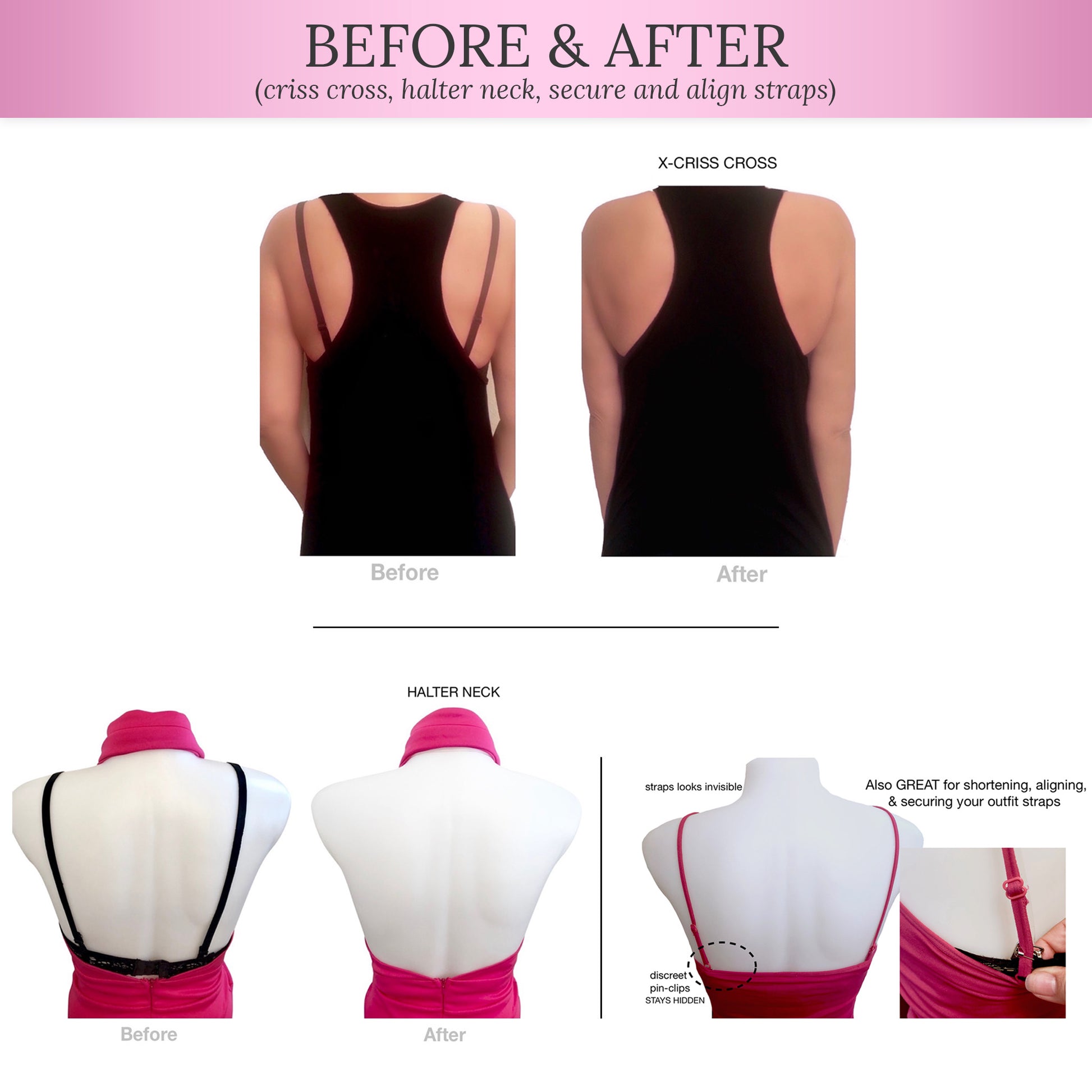 RTX® Transparent Bra Straps free size Fabric Adjustable Bra Straps hook  lingerie set