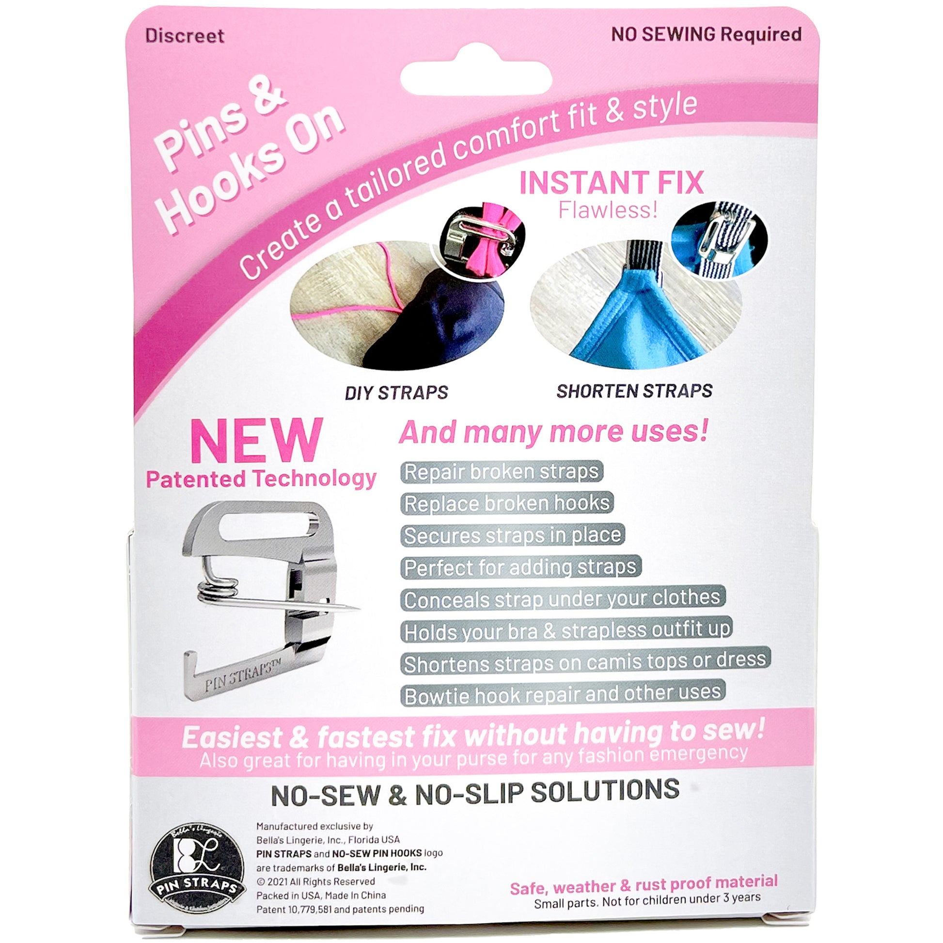  STRAP N' GUARD (No Sew) Swimsuit Bra Hooks Replacement